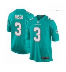 Mens Miami Dolphins 3 Josh Rosen Game Aqua Green Team Color Football Jersey Mens Miami Dolphins 3 Josh Rosen Game Aqua Green Team Color Football Jersey