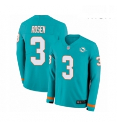 Mens Miami Dolphins 3 Josh Rosen Limited Aqua Therma Long Sleeve Football Jersey Mens Miami Dolphins 3 Josh Rosen Limited Aqua Therma Long Sleeve Football Jersey