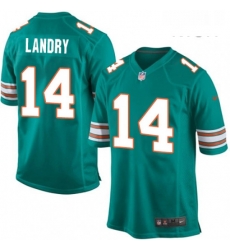 Mens Nike Miami Dolphins 14 Jarvis Landry Game Aqua Green Alternate NFL Jersey Mens Nike Miami Dolphins 14 Jarvis Landry Game Aqua Green Alternate NFL Jersey