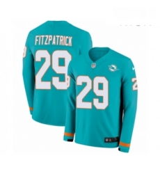 Mens Nike Miami Dolphins 29 Minkah Fitzpatrick Limited Aqua Therma Long Sleeve NFL Jersey Mens Nike Miami Dolphins 29 Minkah Fitzpatrick Limited Aqua Therma Long Sleeve NFL Jersey