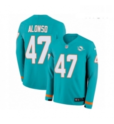 Mens Nike Miami Dolphins 47 Kiko Alonso Limited Aqua Therma Long Sleeve NFL Jersey Mens Nike Miami Dolphins 47 Kiko Alonso Limited Aqua Therma Long Sleeve NFL Jersey