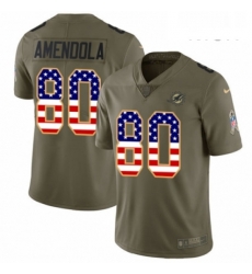 Mens Nike Miami Dolphins 80 Danny Amendola Limited OliveUSA Flag 2017 Salute to Service NFL Jersey Mens Nike Miami Dolphins 80 Danny Amendola Limited OliveUSA Flag 2017 Salute to Service NFL Jersey