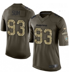 Mens Nike Miami Dolphins 93 Ndamukong Suh Limited Green Salute to Service NFL Jersey Mens Nike Miami Dolphins 93 Ndamukong Suh Limited Green Salute to Service NFL Jersey