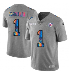 Miami Dolphins 1 Tua Tagovailoa Men Nike Multi Color 2020 NFL Crucial Catch NFL Jersey Greyheather Miami Dolphins 1 Tua Tagovailoa Men Nike Multi Color 2020 NFL Crucial Catch NFL Jersey Greyheather