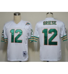 Miami Dolphins 12 Bob Griese White Throwback NFL Jersey Miami Dolphins 12 Bob Griese White Throwback NFL Jersey