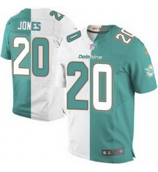 Nike Dolphins #20 Reshad Jones Aqua Green White Mens Stitched NFL Elite Split Jersey Nike Dolphins #20 Reshad Jones Aqua Green White Mens Stitched NFL Elite Split Jersey