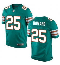 Nike Dolphins #25 Xavien Howard Aqua Green Alternate Mens Stitched NFL Elite Jersey Nike Dolphins #25 Xavien Howard Aqua Green Alternate Mens Stitched NFL Elite Jersey