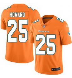 Nike Dolphins #25 Xavien Howard Orange Mens Stitched NFL Limited Rush Jersey Nike Dolphins #25 Xavien Howard Orange Mens Stitched NFL Limited Rush Jersey