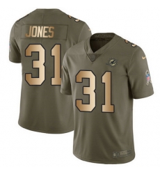 Nike Dolphins 31 Byron Jones Olive Gold Men Stitched NFL Limited 2017 Salute To Service Jersey Nike Dolphins 31 Byron Jones Olive Gold Men Stitched NFL Limited 2017 Salute To Service Jersey