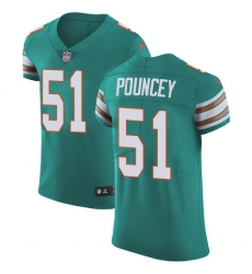 Nike Dolphins #51 Mike Pouncey Aqua Green Alternate Mens Stitched NFL Vapor Untouchable Elite Jersey Nike Dolphins #51 Mike Pouncey Aqua Green Alternate Mens Stitched NFL Vapor Untouchable Elite Jersey