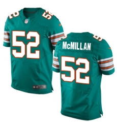 Nike Dolphins #52 Raekwon McMillan Aqua Green Alternate Mens Stitched NFL Elite Jersey Nike Dolphins #52 Raekwon McMillan Aqua Green Alternate Mens Stitched NFL Elite Jersey