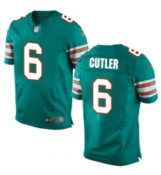 Nike Dolphins #6 Jay Cutler Aqua Green Alternate Mens Stitched NFL Elite Jersey Nike Dolphins #6 Jay Cutler Aqua Green Alternate Mens Stitched NFL Elite Jersey
