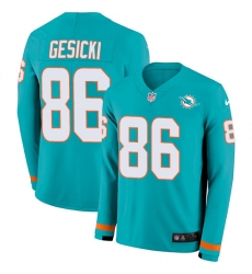 Nike Dolphins 86 Mike Gesicki Aqua Green Team Color Men s Stitched NFL Limited Therma Long Sleeve Jersey Nike Dolphins 86 Mike Gesicki Aqua Green Team Color Men s Stitched NFL Limited Therma Long Sleeve Jersey