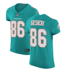 Nike Dolphins #86 Mike Gesicki Aqua Green Team Color Mens Stitched NFL Vapor Untouchable Elite Jersey Nike Dolphins #86 Mike Gesicki Aqua Green Team Color Mens Stitched NFL Vapor Untouchable Elite Jersey