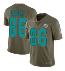 Nike Dolphins #86 Mike Gesicki Olive Mens Stitched NFL Limited 2017 Salute To Service Jersey Nike Dolphins #86 Mike Gesicki Olive Mens Stitched NFL Limited 2017 Salute To Service Jersey