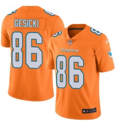 Nike Dolphins #86 Mike Gesicki Orange Mens Stitched NFL Limited Rush Jersey Nike Dolphins #86 Mike Gesicki Orange Mens Stitched NFL Limited Rush Jersey