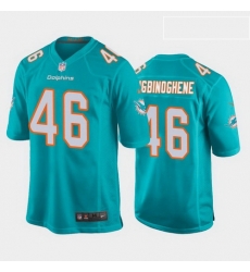 men noah igbinoghene miami dolphins aqua game jersey men noah igbinoghene miami dolphins aqua game jersey