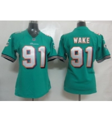 2012 Women Nike Miami Dolphins 91 Wake Jersey 2012 Women Nike Miami Dolphins 91 Wake Jersey
