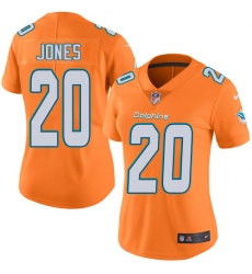 Nike Dolphins #20 Reshad Jones Orange Womens Stitched NFL Limited Rush Jersey Nike Dolphins #20 Reshad Jones Orange Womens Stitched NFL Limited Rush Jersey