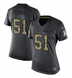 Nike Dolphins #51 Mike Pouncey Black Womens Stitched NFL Limited 2016 Salute to Service Jersey Nike Dolphins #51 Mike Pouncey Black Womens Stitched NFL Limited 2016 Salute to Service Jersey