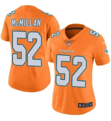 Nike Dolphins #52 Raekwon McMillan Orange Womens Stitched NFL Limited Rush Jersey Nike Dolphins #52 Raekwon McMillan Orange Womens Stitched NFL Limited Rush Jersey