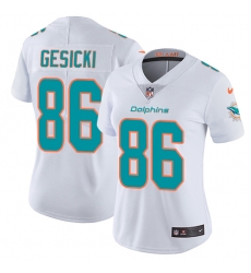 Nike Dolphins #86 Mike Gesicki White Womens Stitched NFL Vapor Untouchable Limited Jersey Nike Dolphins #86 Mike Gesicki White Womens Stitched NFL Vapor Untouchable Limited Jersey