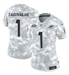 Women Miami Dolphins 1 Tua Tagovailoa 2024 F U S E Arctic Camo Salute To Service Limited Stitched Football Jersey Women Miami Dolphins 1 Tua Tagovailoa 2024 F U S E Arctic Camo Salute To Service Limited Stitched Football Jersey