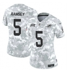 Women Miami Dolphins 5 Jalen Ramsey 2024 F U S E Arctic Camo Salute To Service Limited Stitched Football Jersey Women Miami Dolphins 5 Jalen Ramsey 2024 F U S E Arctic Camo Salute To Service Limited Stitched Football Jersey