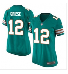 Women New Miami Dolphins #12 Bob Griese Aqua Green Alternate Stitched NFL Elite Jersey Women New Miami Dolphins #12 Bob Griese Aqua Green Alternate Stitched NFL Elite Jersey
