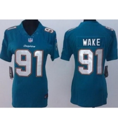 Women Nike Miami Dolphins 91 Cameron Wake Green Limited NFL Jerseys New Style Women Nike Miami Dolphins 91 Cameron Wake Green Limited NFL Jerseys New Style