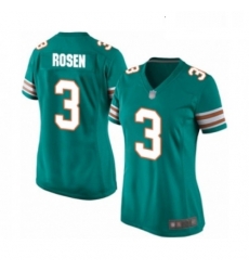 Womens Miami Dolphins 3 Josh Rosen Game Aqua Green Alternate Football Jersey Womens Miami Dolphins 3 Josh Rosen Game Aqua Green Alternate Football Jersey