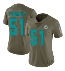 Womens Nike Dolphins #51 Mike Pouncey Olive Stitched NFL Limited 2017 Salute to Service Jersey Womens Nike Dolphins #51 Mike Pouncey Olive Stitched NFL Limited 2017 Salute to Service Jersey