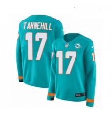 Womens Nike Miami Dolphins 17 Ryan Tannehill Limited Aqua Therma Long Sleeve NFL Jersey Womens Nike Miami Dolphins 17 Ryan Tannehill Limited Aqua Therma Long Sleeve NFL Jersey