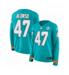 Womens Nike Miami Dolphins 47 Kiko Alonso Limited Aqua Therma Long Sleeve NFL Jersey Womens Nike Miami Dolphins 47 Kiko Alonso Limited Aqua Therma Long Sleeve NFL Jersey