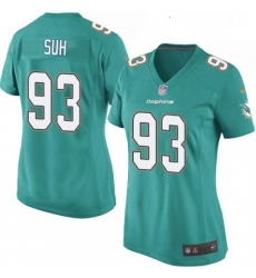 Womens Nike Miami Dolphins 93 Ndamukong Suh Game Aqua Green Team Color NFL Jersey Womens Nike Miami Dolphins 93 Ndamukong Suh Game Aqua Green Team Color NFL Jersey
