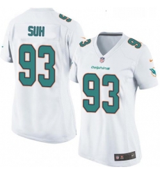 Womens Nike Miami Dolphins 93 Ndamukong Suh Game White NFL Jersey Womens Nike Miami Dolphins 93 Ndamukong Suh Game White NFL Jersey
