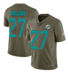Kalen Ballage Miami Dolphins Youth Limited Salute to Service Nike Jersey Green Kalen Ballage Miami Dolphins Youth Limited Salute to Service Nike Jersey Green