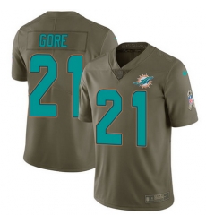 Nike Dolphins #21 Frank Gore Olive Youth Stitched NFL Limited 2017 Salute to Service Jersey Nike Dolphins #21 Frank Gore Olive Youth Stitched NFL Limited 2017 Salute to Service Jersey