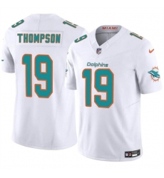 Youth Miami Dolphins 19 Skylar Thompson White 2023 F U S E Vapor Limited Stitched Football Jersey Youth Miami Dolphins 19 Skylar Thompson White 2023 F U S E Vapor Limited Stitched Football Jersey