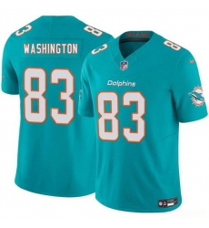 Youth Miami Dolphins 83 Tahj Washington Aqua 2025 F U S E Vapor Limited Stitched Football Jersey Youth Miami Dolphins 83 Tahj Washington Aqua 2025 F U S E Vapor Limited Stitched Football Jersey