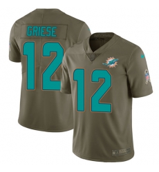 Youth Nike Dolphins #12 Bob Griese Olive Stitched NFL Limited 2017 Salute to Service Jersey Youth Nike Dolphins #12 Bob Griese Olive Stitched NFL Limited 2017 Salute to Service Jersey