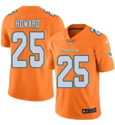Youth Nike Dolphins 25 Xavien Howard Orange Stitched NFL Limited Rush Jersey Youth Nike Dolphins 25 Xavien Howard Orange Stitched NFL Limited Rush Jersey