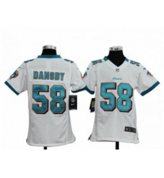 Youth Nike NFL Miami Dolphins #58 Karlos Dansby white Jerseys Youth Nike NFL Miami Dolphins #58 Karlos Dansby white Jerseys