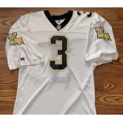 Men Mitchell And Ness Saints #3 Bobby Hebert White Throwback Stitched NFL Jerseys