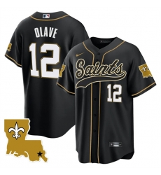 Men New Orleans Saints 12 Chris Olave Black 1987 Legacy Cool Base Stitched Baseball Jersey Men New Orleans Saints 12 Chris Olave Black 1987 Legacy Cool Base Stitched Baseball Jersey