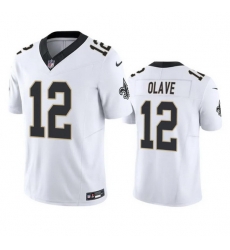 Men New Orleans Saints 12 Chris Olave White 2023 F.U.S.E. Vapor Untouchable Limited Stitched Jersey Men New Orleans Saints 12 Chris Olave White 2023 F.U.S.E. Vapor Untouchable Limited Stitched Jersey