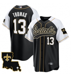 Men New Orleans Saints 13 Michael Thomas Black White 1987 Legacy Cool Base Stitched Baseball Jersey Men New Orleans Saints 13 Michael Thomas Black White 1987 Legacy Cool Base Stitched Baseball Jersey