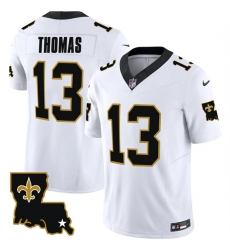 Men New Orleans Saints 13 Michael Thomas White 2023 F U S E 1987 Legacy Vapor Stitched Jersey Men New Orleans Saints 13 Michael Thomas White 2023 F U S E 1987 Legacy Vapor Stitched Jersey