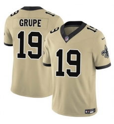Men New Orleans Saints 19 Blake Grupe Gold 2025 F U S E Alternate Vapor Limited Stitched Football Jersey Men New Orleans Saints 19 Blake Grupe Gold 2025 F U S E Alternate Vapor Limited Stitched Football Jersey