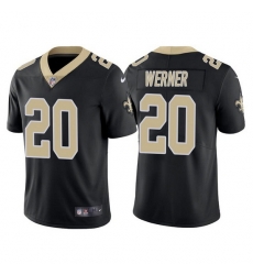 Men New Orleans Saints 20 Pete Werner Black Vapor Limited Stitched Jersey Men New Orleans Saints 20 Pete Werner Black Vapor Limited Stitched Jersey